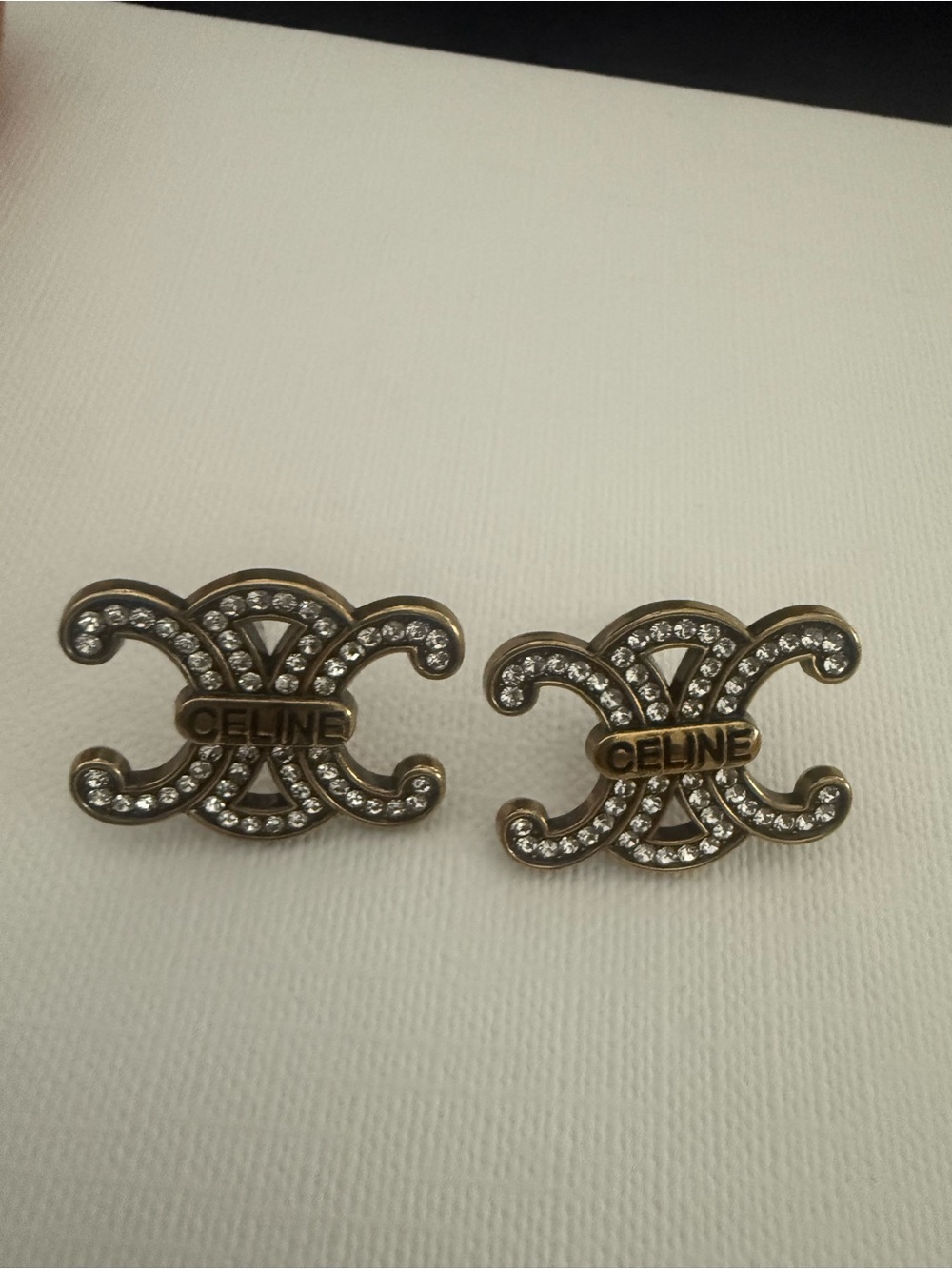 PRELOVED Celine studs with rhinestones